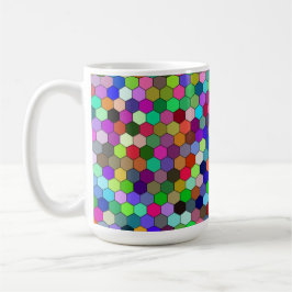 Taza De Café Hexagons verticales 15oz Mug