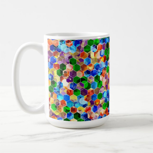 Taza De Café Hexagons verticales a destajo (Izquierda)
