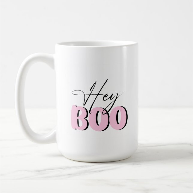Taza De Café Hey Boo Pink Mug (Izquierda)