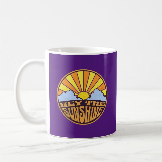 Taza De Café Hey El Sunshine Groovy Sunrise (Izquierda)