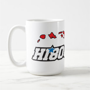 Taza De Café HI808 Orgullo de Hawái Gráfico con Vibraciones de