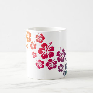 Taza De Café hibisco florece de colores