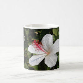 Taza De Café Hibiscus blanco hawaiano