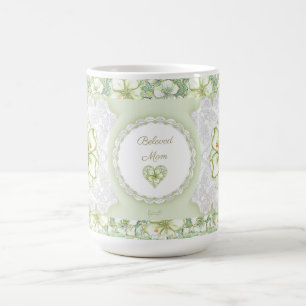 Taza De Café Hibiscus & lace WHITE