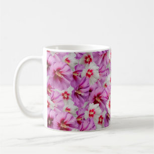 Taza De Café Hibiscus - Patrón de flor Rosa chino