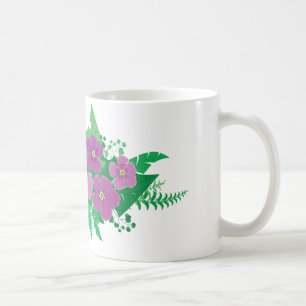 Taza De Café Hibiscus púrpura
