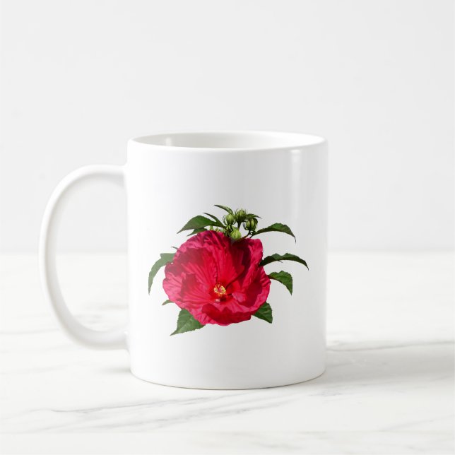 Taza De Café Hibiscus rosado oscuro (Izquierda)