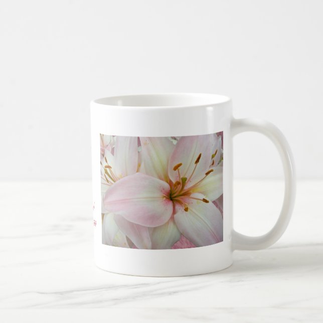 Taza De Café Hibrida Lilies Boda Felicidad Cusromize (Derecha)