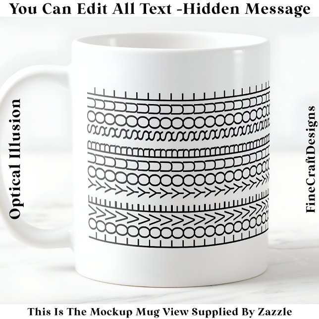 Taza De Café Hidden Message Love Your Soul, Custom 109B Quote (Subido por el creador)