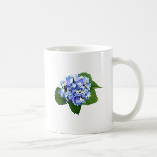 Taza De Café Hidrangea azul y púrpura