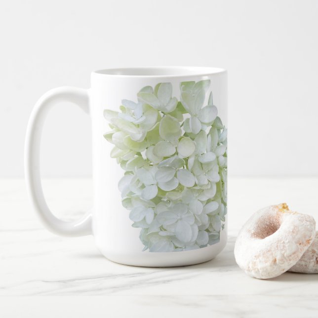 Taza De Café Hidrangea - Blanco - Mug (Con donut)