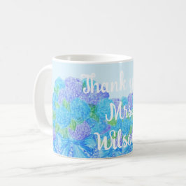 Taza De Café Hidrangea Derivada A Mano En Vasa