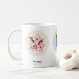 Taza De Café Hidrangea, Lupine y Flores de Dogwood