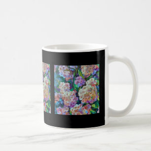 Taza De Café Hidrangeas artísticas Hortensia Arte Abstroral Flo