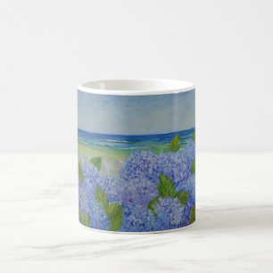 Taza De Café Hidrángulos A Orillas Del Mar Mug