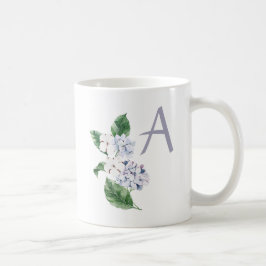 Taza De Café HIDROANGEA de primavera con carta personalizable