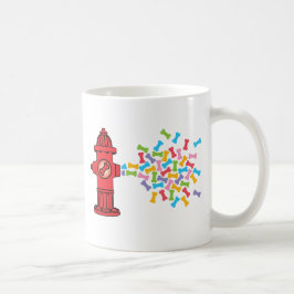 Taza De Café Hidrógeno de fuego con huesos de perro