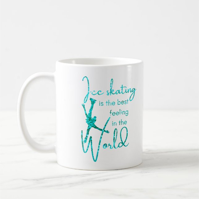 Taza De Café Hielo Pista Mug Mejor sensación turquesa chispa (Izquierda)
