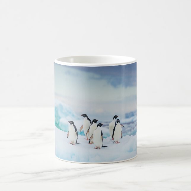 Taza De Café Hielo y nieve | Adelie Penguins Antártida (Centro)