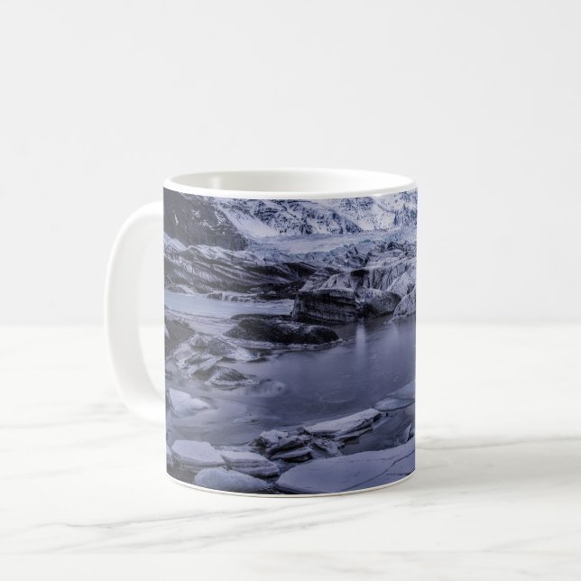 Taza De Café Hielo y nieve | Glaciar Sólheimajökull, Islandia (Anverso izquierdo)