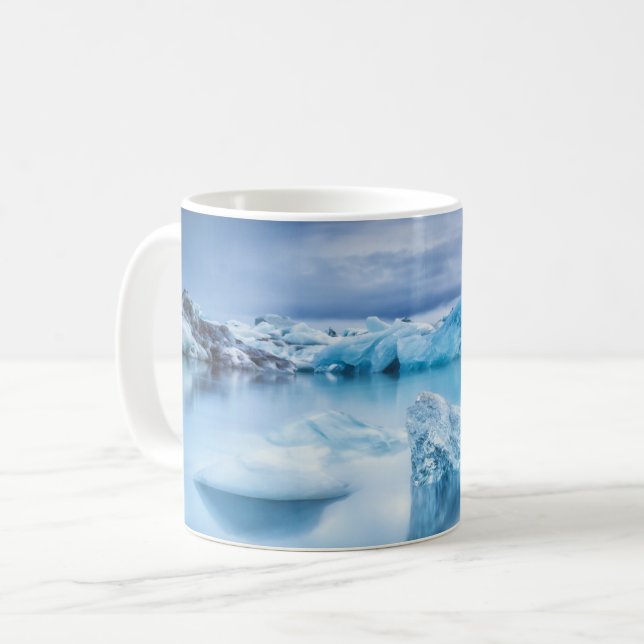 Taza De Café Hielo y nieve | Laguna Jokulsarlon, Islandia (Anverso izquierdo)