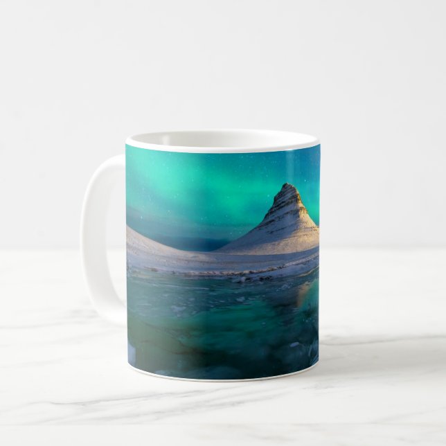Taza De Café Hielo y nieve | Montaña Kirkjufall, Islandia (Anverso izquierdo)
