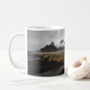 Taza De Café Hielo y nieve Montaña Vestrahorn, Islandia
