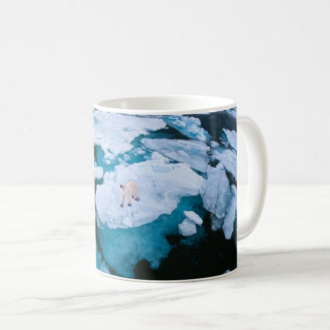 Taza De Café Hielo y nieve | Oso Polar, Océano Ártico, Svalbard (Anverso derecho)