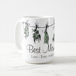 Taza De Café Hierbas de jardín mejor mamá de todos los años