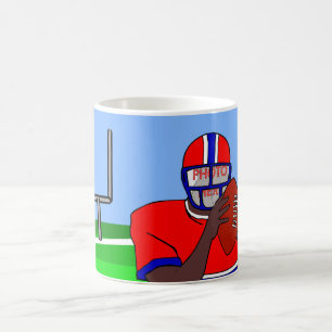 Taza De Café Hierro adaptable AA de la rejilla del fútbol de l