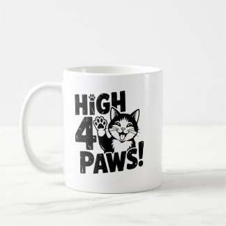Taza De Café High 4 Paws Cat