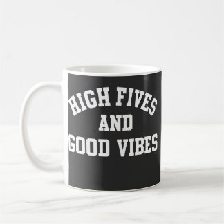 Taza De Café High Fives and Good Vibes Retro Coffee Mug