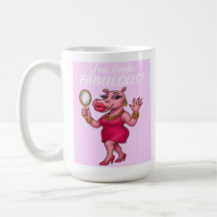 Taza De Café High Glam Hippo - Espejo Espejo Fabuloso