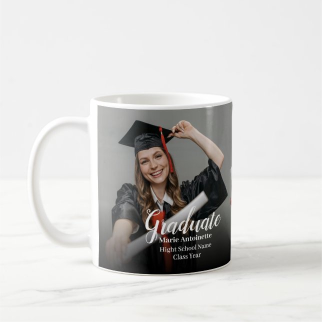 Taza De Café High School Graduate Modern Graduation (Izquierda)