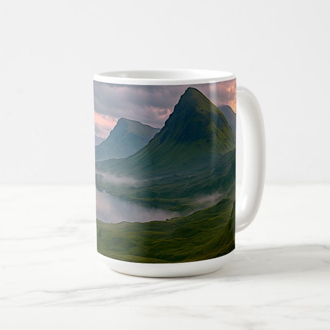 Taza De Café Highlands Mist & Lochs (Anverso derecho)