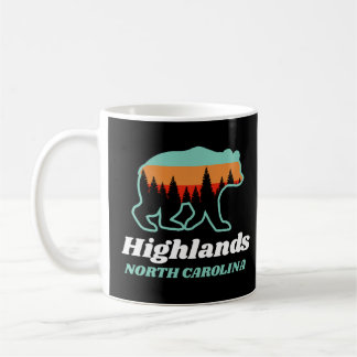 Taza De Café Highlands North Carolina NC Bear Retro Vintage