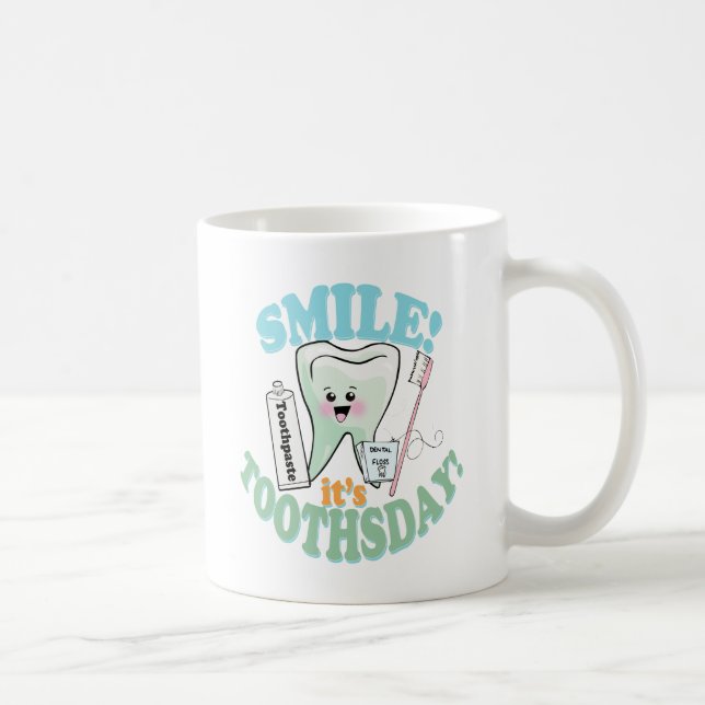 Taza De Café Higienista dental del dentista divertido (Derecha)