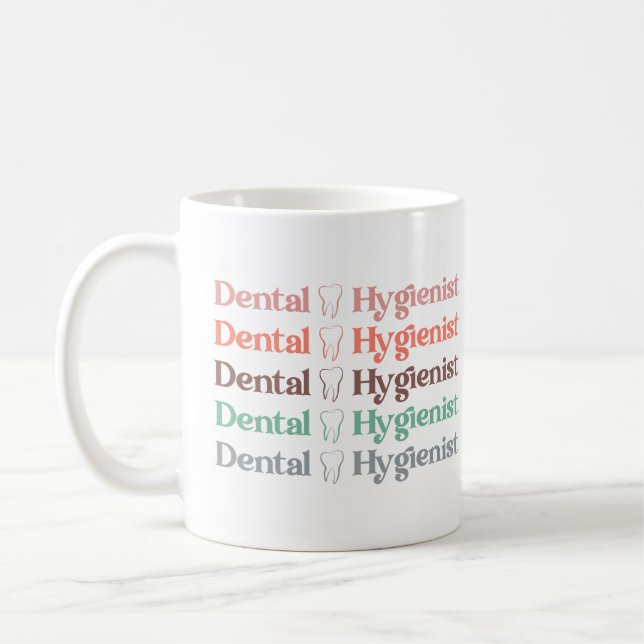 Taza De Café Higienista dental | RDH Dentist Dental gifts (Izquierda)