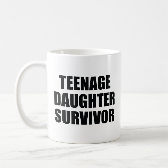 Taza De Café Hija adolescente sobreviviente Coffee Mug (Izquierda)