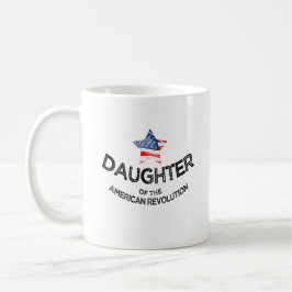 Taza De Café Hija de la estrella del DAR de la Revolución Ameri