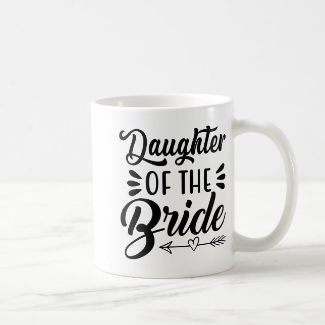 Taza De Café Hija de la novia boda ducha de novia a juego (Derecha)