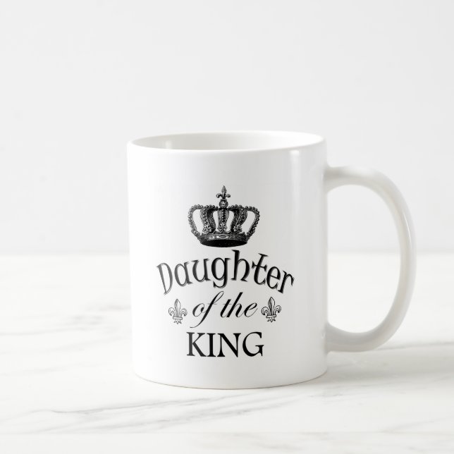 Taza De Café Hija del rey Quote (Derecha)