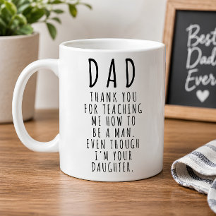 Taza De Café Hija Divertida Para Papá Enseñando Hombre