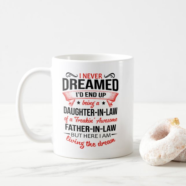 Taza De Café Hija en la ley de un formidable e impresionante pa (Con donut)