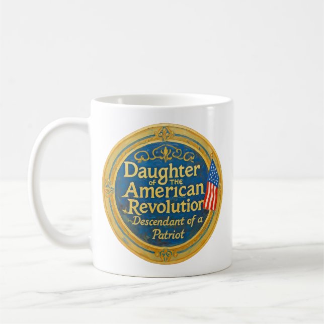Taza De Café Hija: Patriota descendiente de la Revolución Ameri (Izquierda)