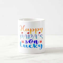 Taza De Café Hijo Afortunado de Papá Feliz