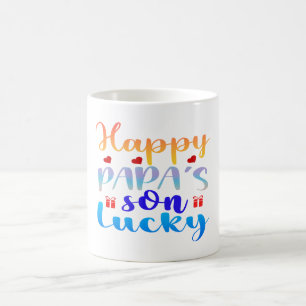 Taza De Café Hijo Afortunado de Papá Feliz