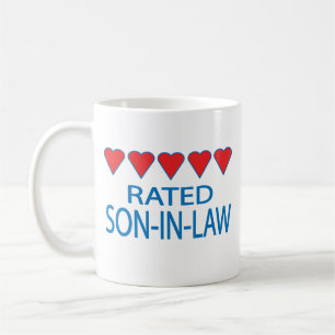 Taza De Café Hijo de familia de cinco corazones