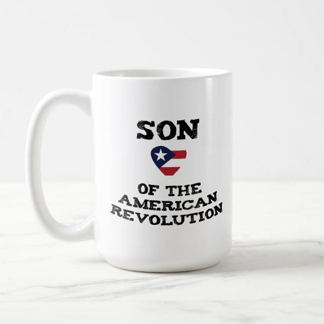 Taza De Café Hijo de la Revolución Americana Estrella Eagle Dad (Izquierda)