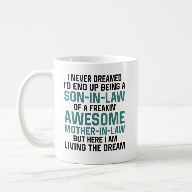 Taza De Café Hijo de una loca suegra en derecho (Izquierda)